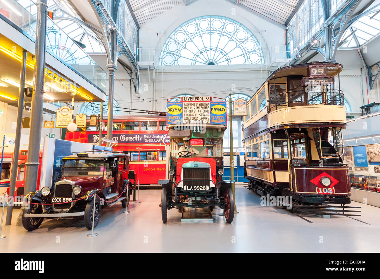 Il Museo dei Trasporti di Londra, Inghilterra, Regno Unito Foto Stock