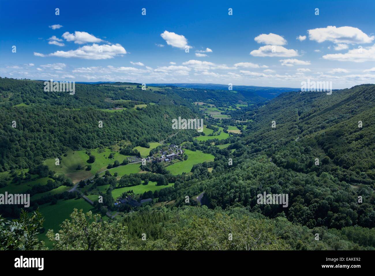Valle di Brezons, Cantal, Alvernia Rodano Alpi, Francia Foto Stock