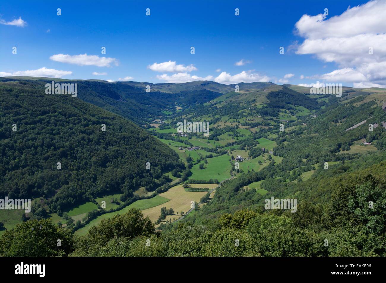 Valle di Brezons, Cantal, Alvernia Rodano Alpi, Francia Foto Stock