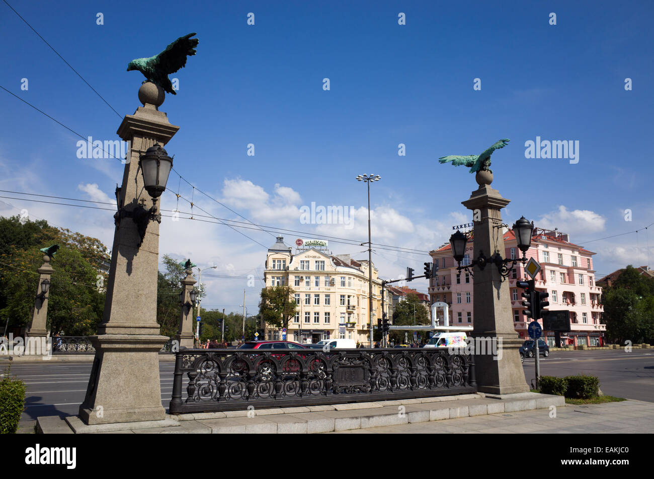 Aquile' Bridge o Orlov Most, Sofia, Bulgaria Foto Stock
