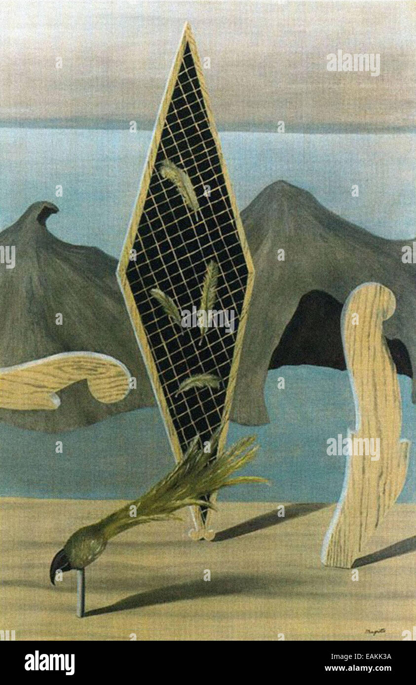 René Magritte lasciato alle spalle dell'Ombra Foto Stock