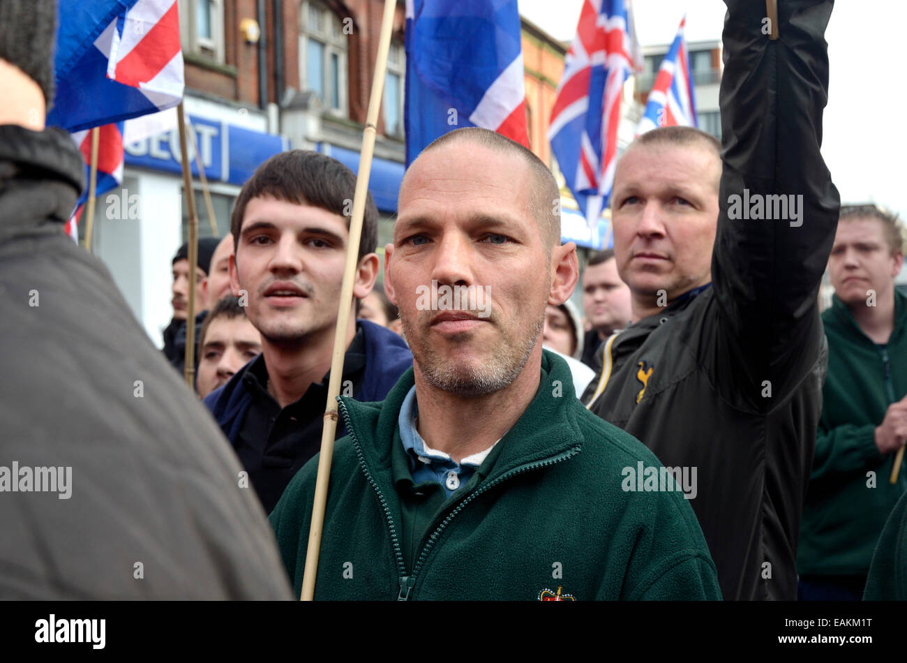 Rochester, Kent, Inghilterra, Regno Unito. La Gran Bretagna prima (destra-wing gruppo politico) marzo a Rochester prima del 2014 da-elezione. Foto Stock
