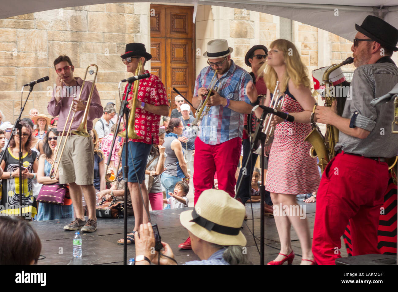 Il giorno della Bastiglia street fair in NYC Foto Stock