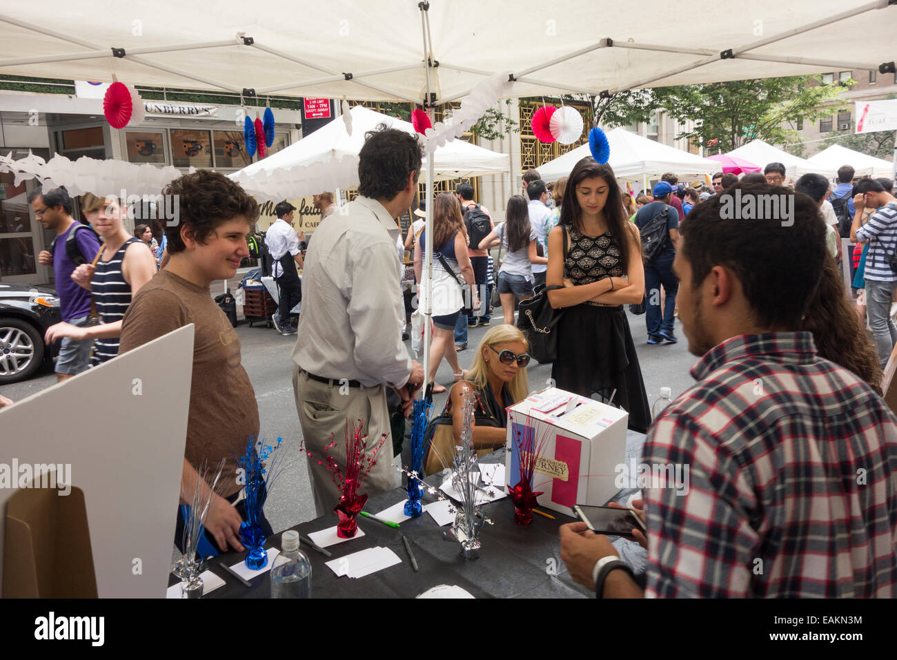 Il giorno della Bastiglia street fair in NYC Foto Stock