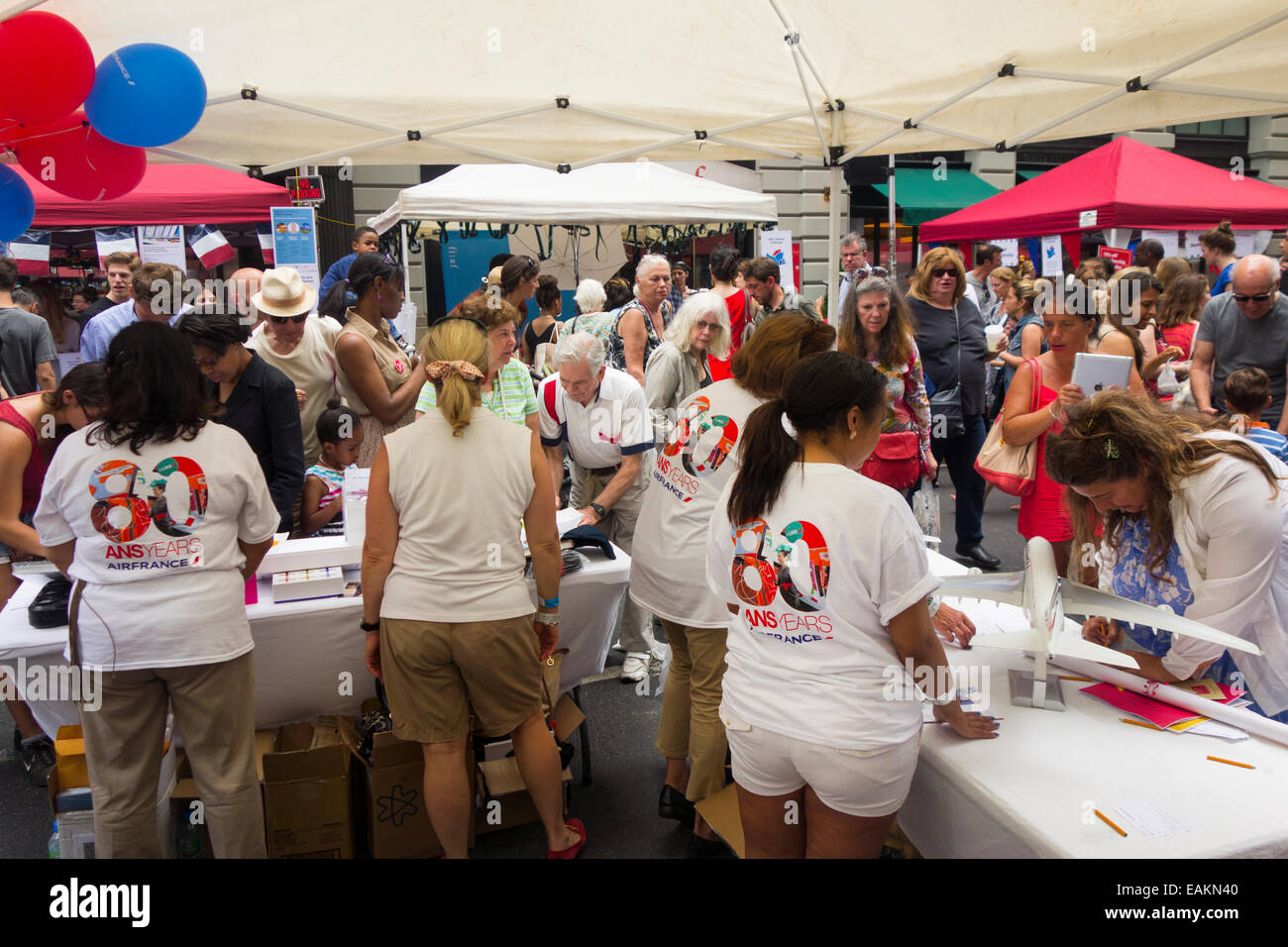 Il giorno della Bastiglia street fair in NYC Foto Stock