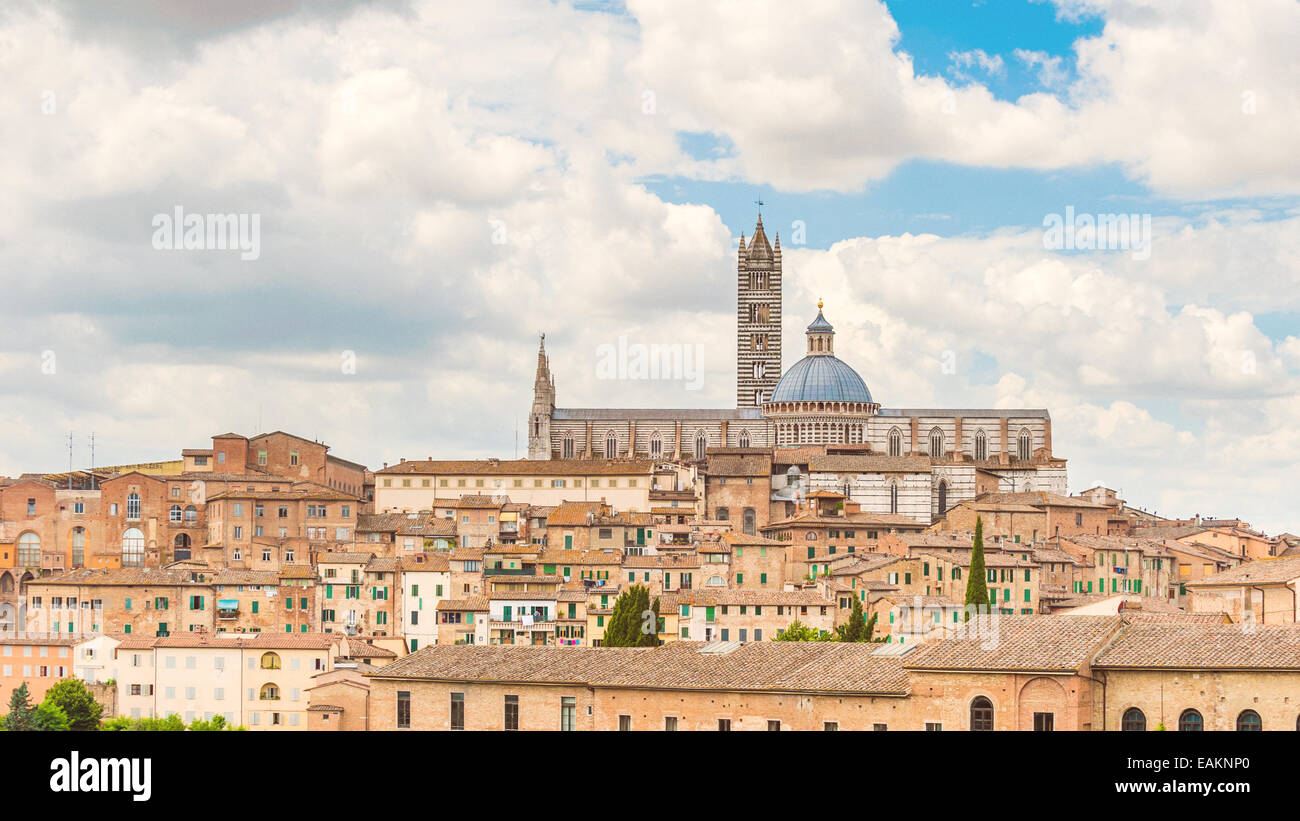 Vista panoramica di Siena, Italia Foto Stock