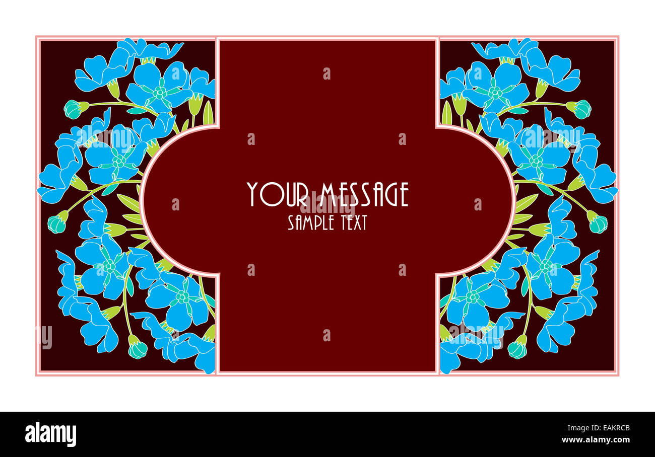 Floreali scheda vintage Foto Stock