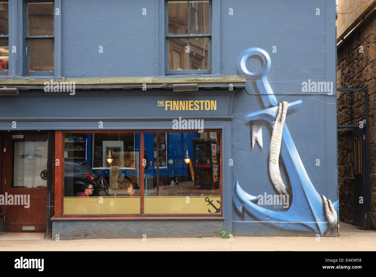 Il ristorante Finnieston, sul trendy "rigenerato Finnieston Strip', su Argyle Street, Glasgow, Scotland, Regno Unito Foto Stock