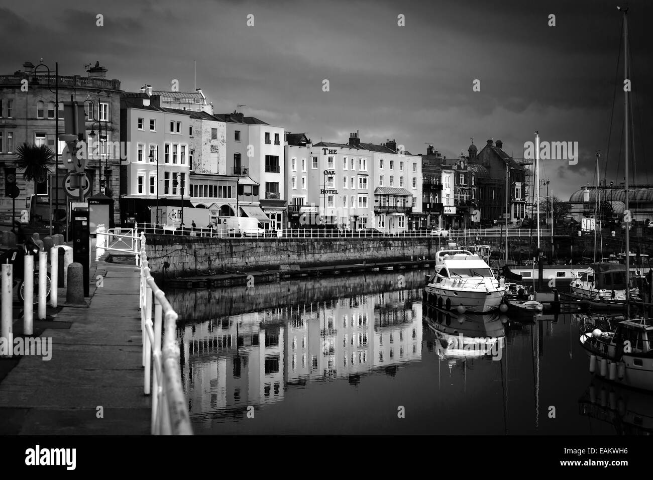 In bianco e nero di Ramsgate Harbour Fotografia Foto Stock