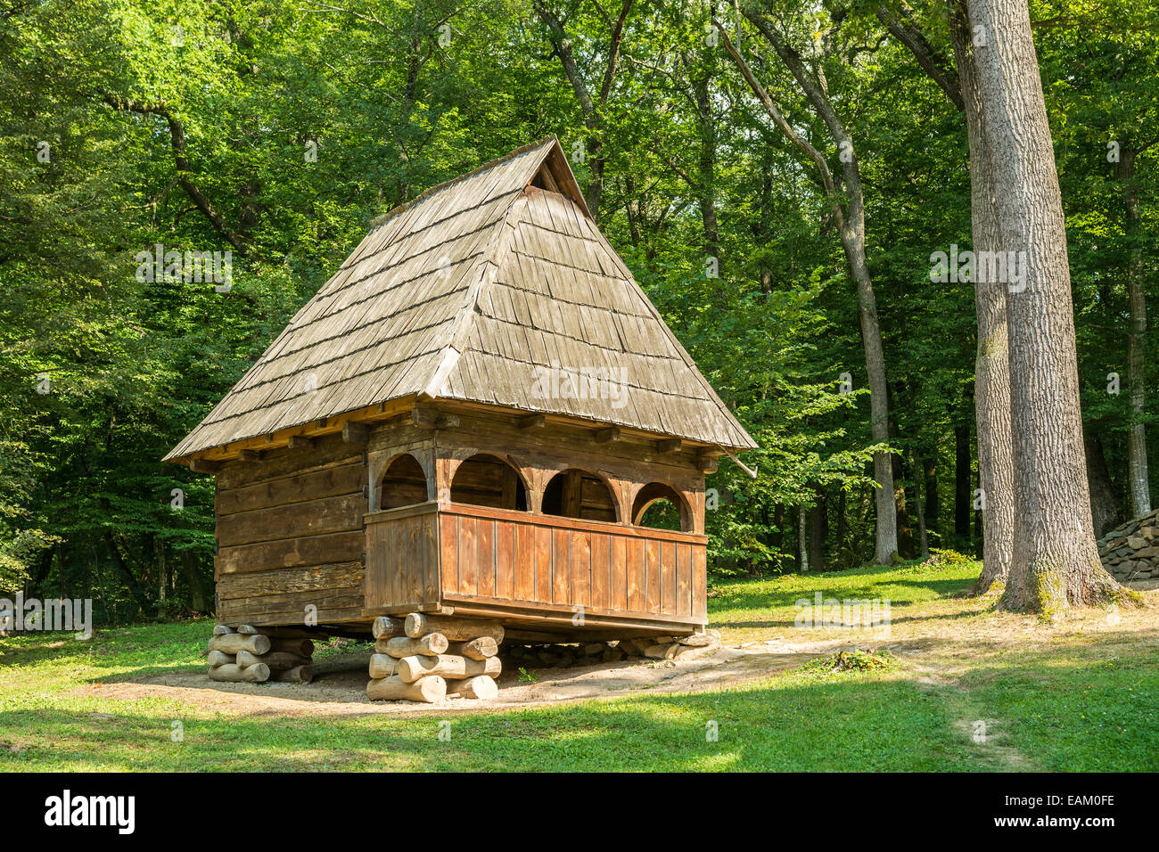 Tradizionale rumena Casa di villaggio Foto Stock