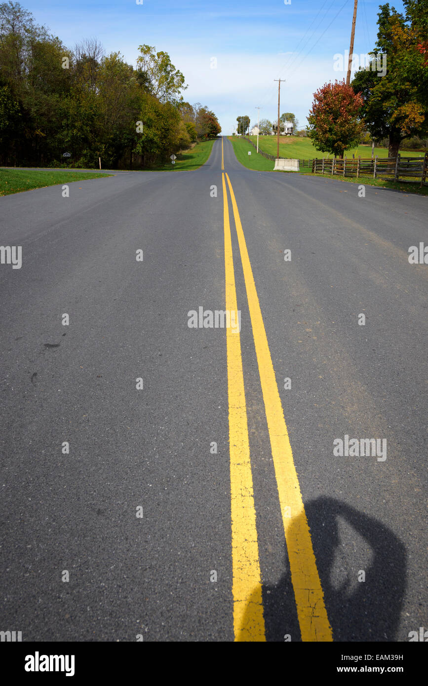 Haggerstown Pike, Antietam National Battlefield Sharpsburg, Maryland, Stati Uniti d'America. Foto Stock