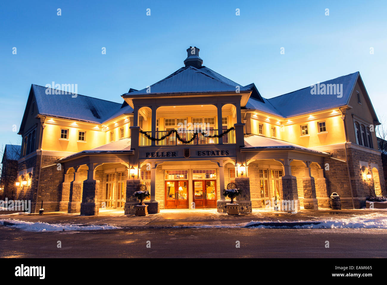 Canada,Ontario,Niagara sul lago, Peller Estates Winery in inverno Foto Stock