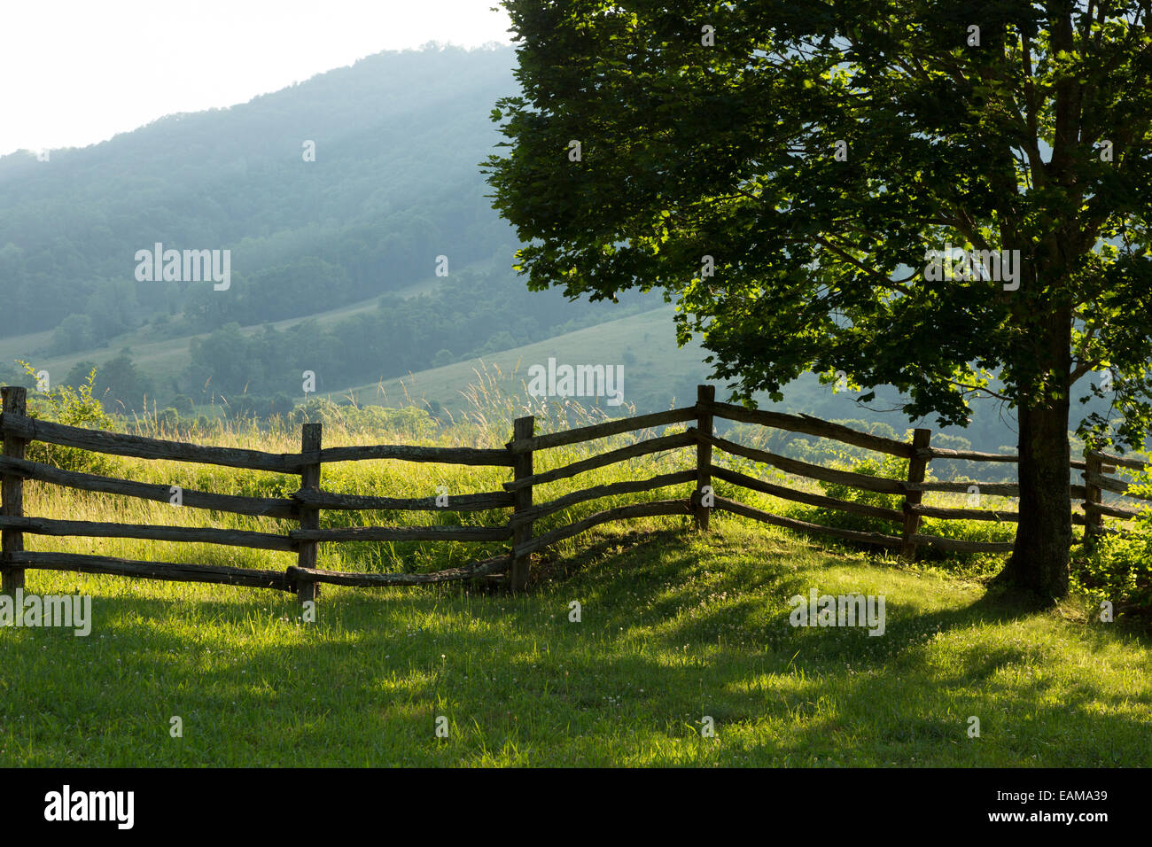 Terreni agricoli in prossimità delle sorgenti calde, bagno paese, Virginia, Stati Uniti d'America Foto Stock