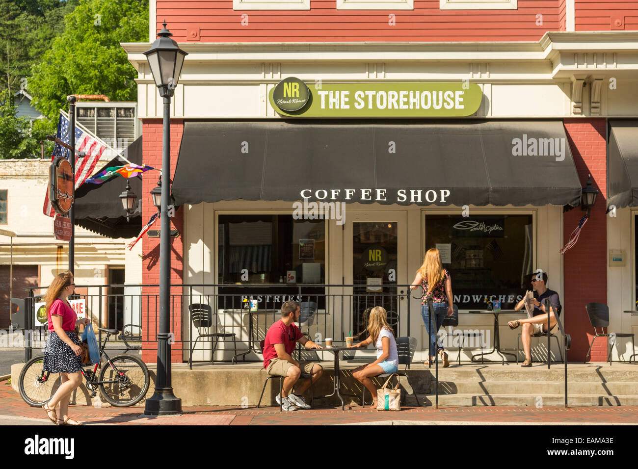 Downtown Hot Springs, bagno County, Virginia, Stati Uniti d'America home della storica Homestead Resort Foto Stock