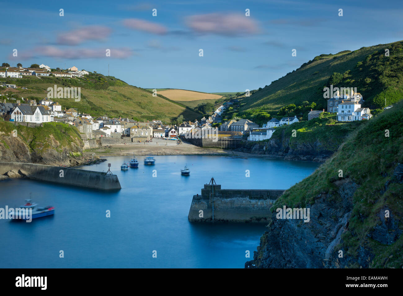 Pittoresca cittadina portuale di Port Isaac, Cornwall, Inghilterra Foto Stock