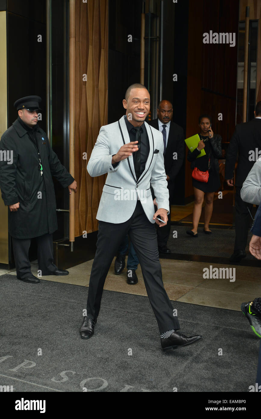 New York Candids dotate: Terrence Jenkins dove: Manhattan, New York, Stati Uniti quando: 15 Maggio 2014 Foto Stock