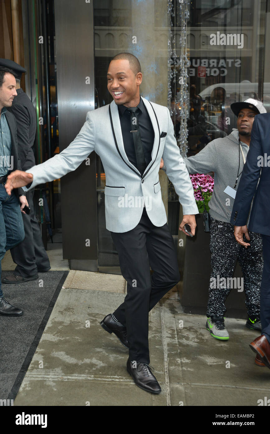 New York Candids dotate: Terrence Jenkins dove: Manhattan, New York, Stati Uniti quando: 15 Maggio 2014 Foto Stock