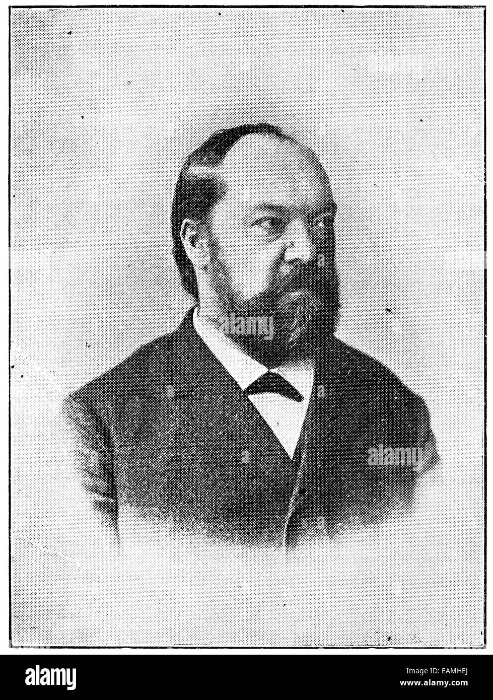 Ritratto di un uomo politico tedesco e giornalista in Germania imperiale, Eugen Richter. Foto Stock