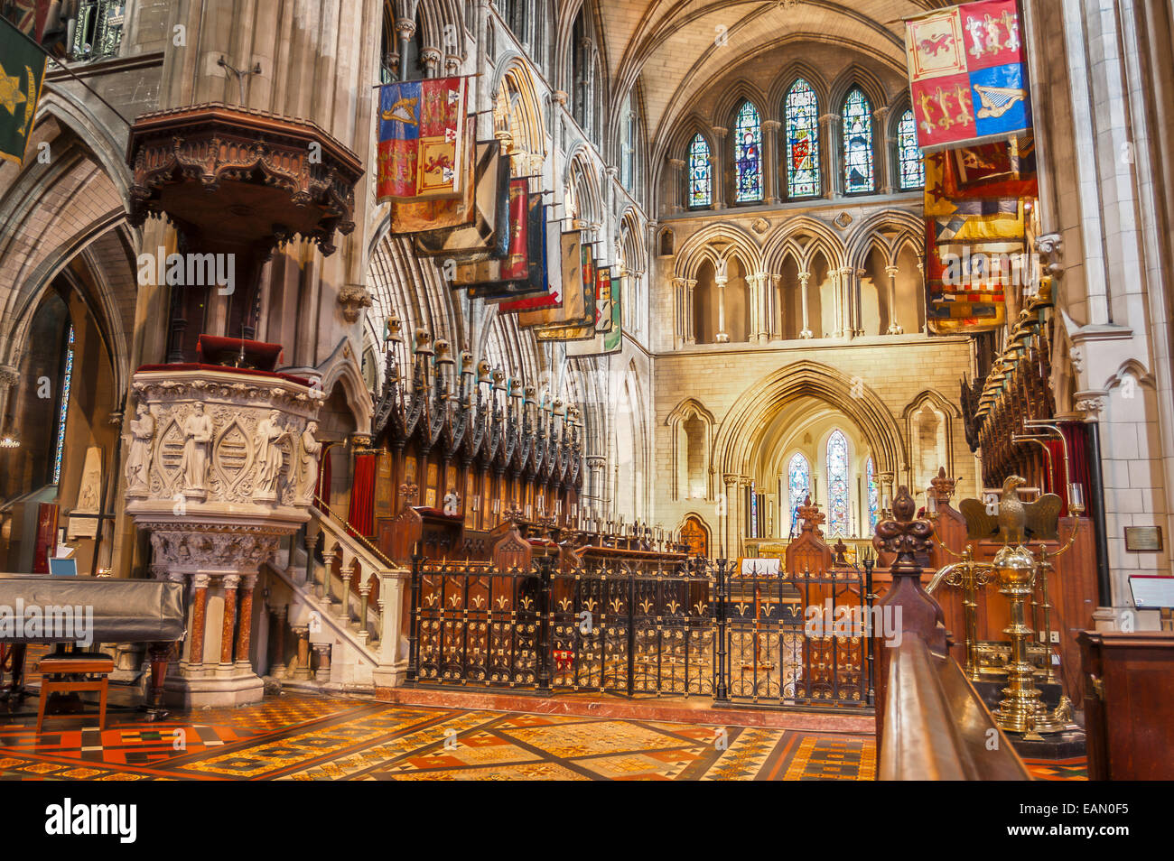 Dublino, Irlanda - agosto 12: interni di Saint Patrick Cathedral a Dublino, in Irlanda a Dublino in Irlanda il 12 agosto, 2014 Foto Stock