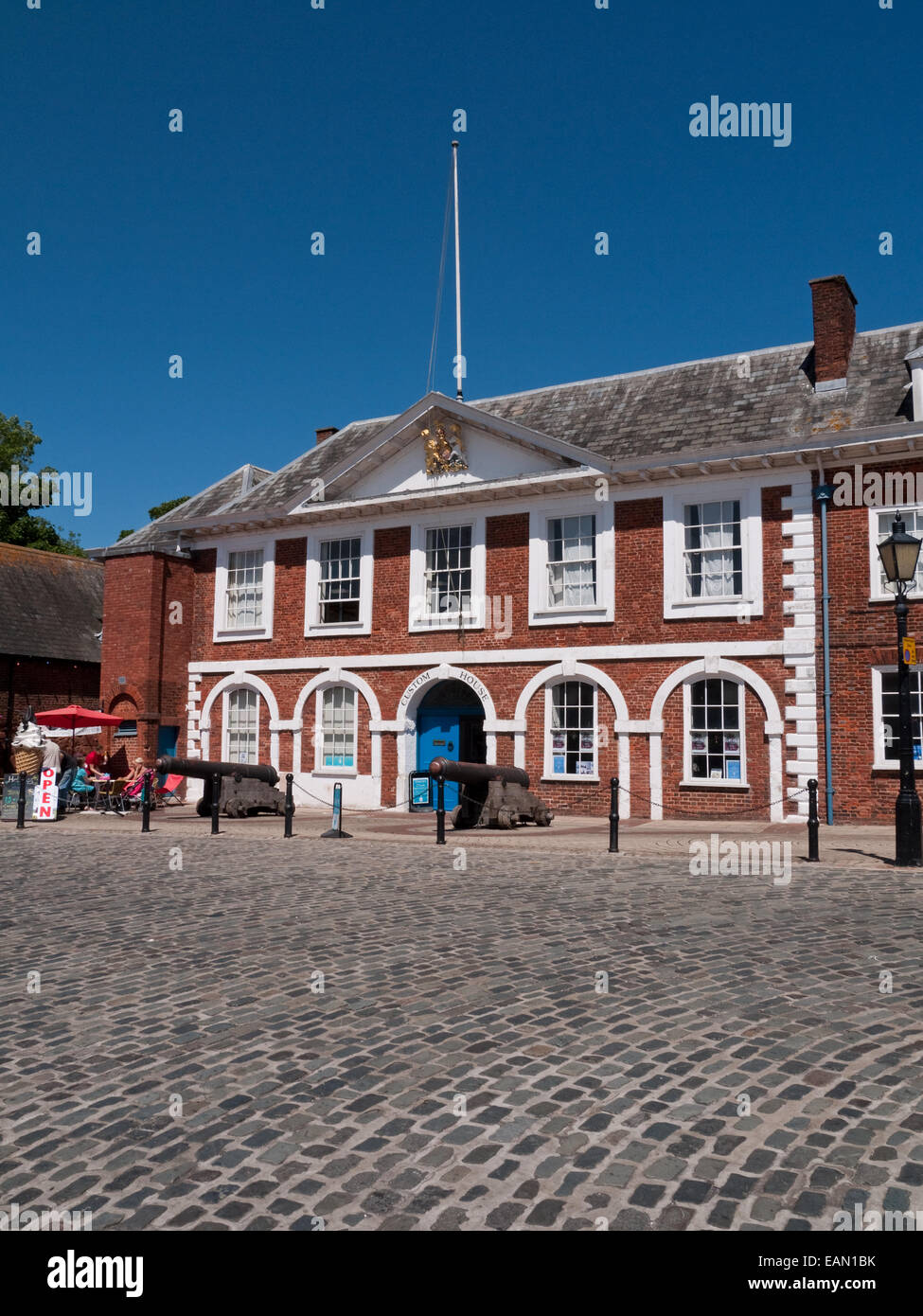 Il Custom House su Exeter's Historic Quayside, Exeter Devon, Inghilterra Foto Stock