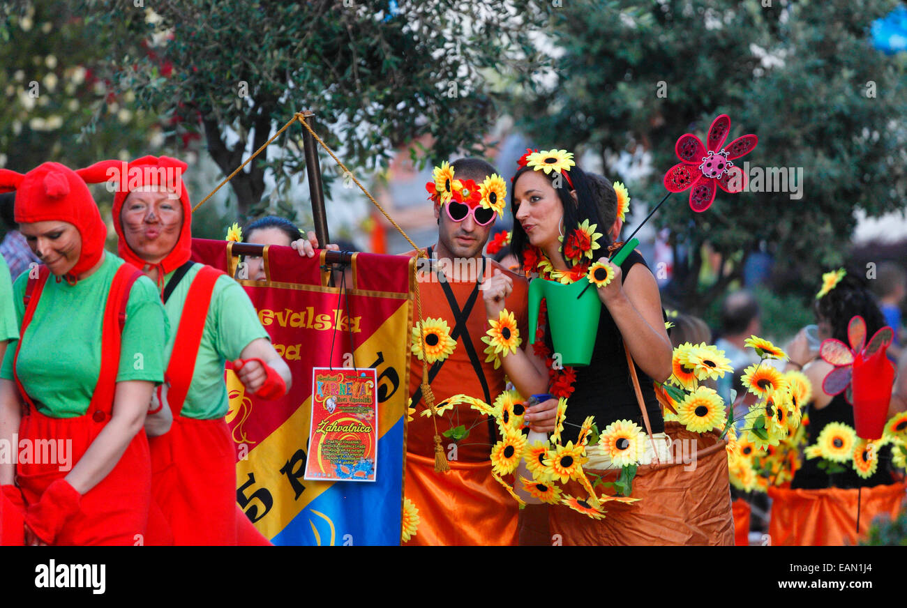 Il carnevale a Novi Vinodolski, Croazia Foto Stock