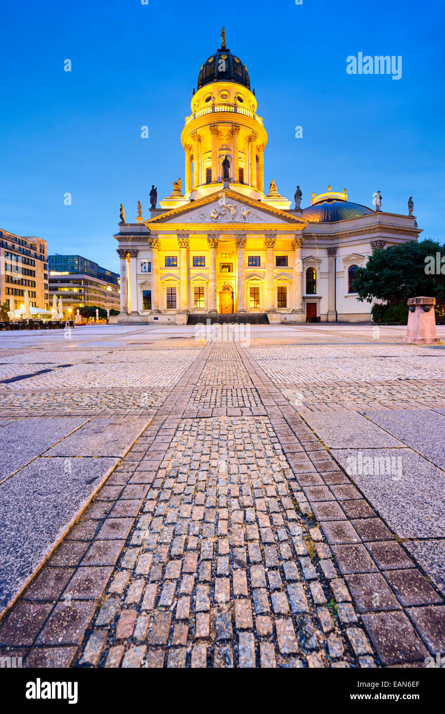 Storica piazza Gendarmenmarkt a Berlino, Germania. Foto Stock