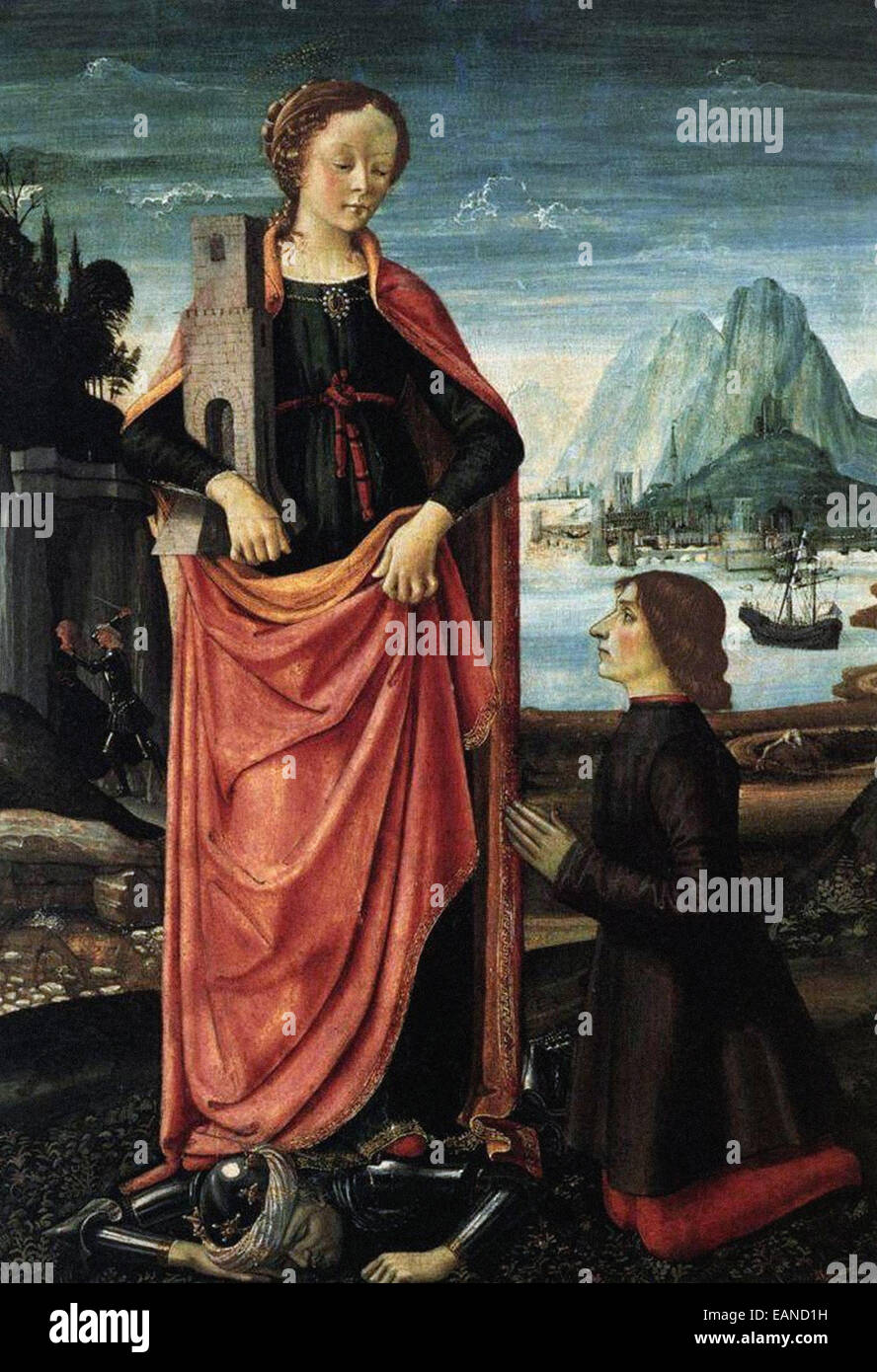 Domenico Ghirlandaio a Santa Barbara la frantumazione di suo padre infedeli Foto Stock