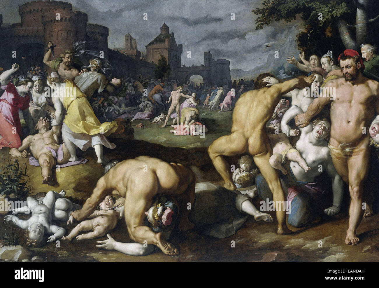 Cornelis Cornelisz van Haarlem la Strage degli Innocenti Foto Stock
