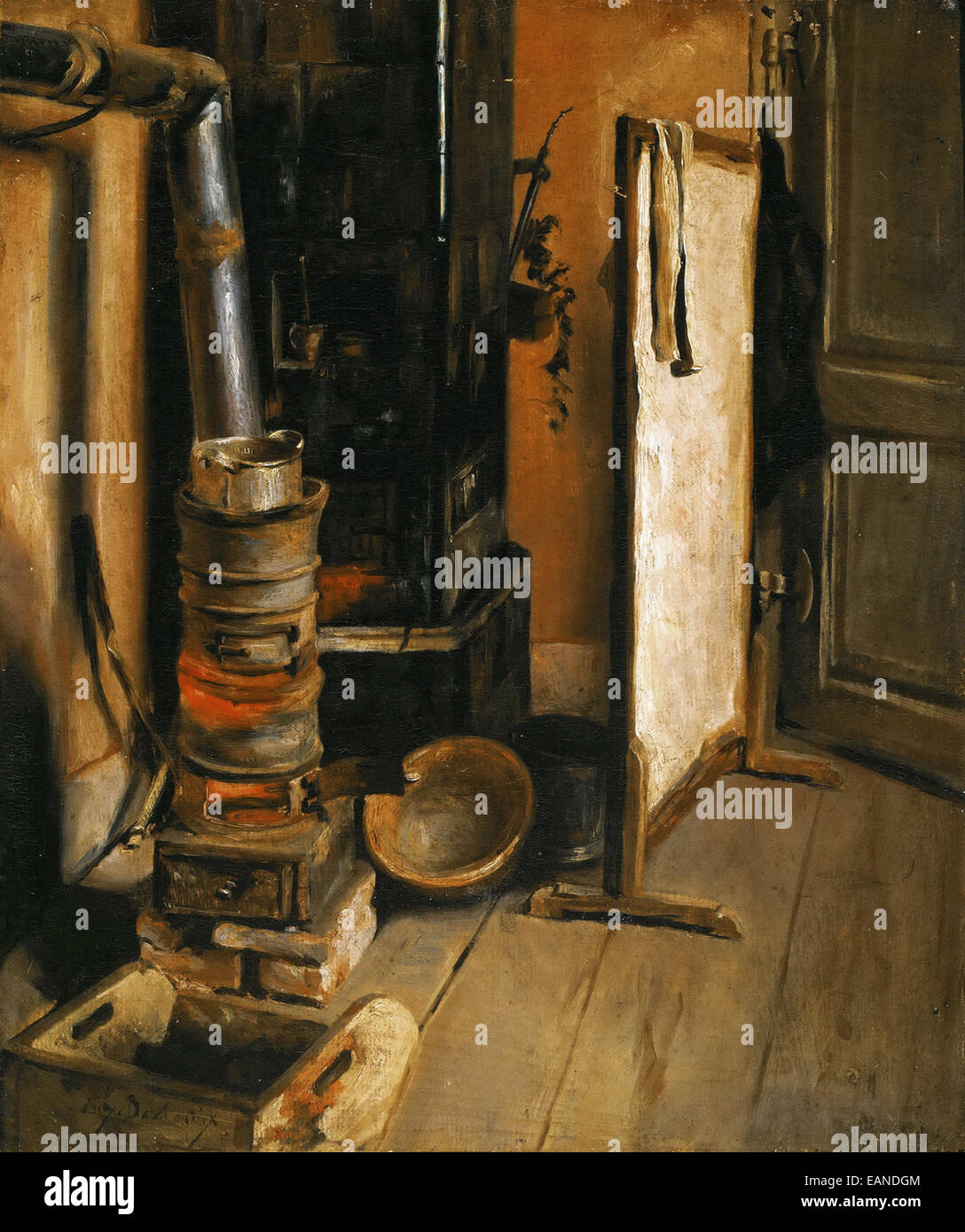 Eugène Delacroix Corner Shop, la stufa Foto Stock