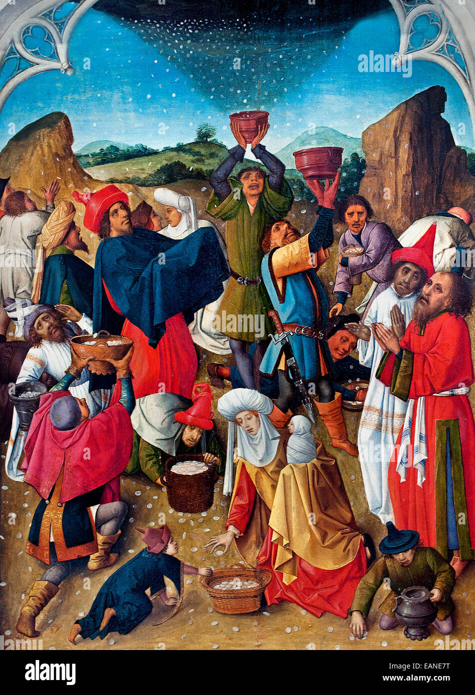 Il raccolto ( ) la raccolta della manna 1460 Il Master della manna olandese Paesi Bassi Foto Stock