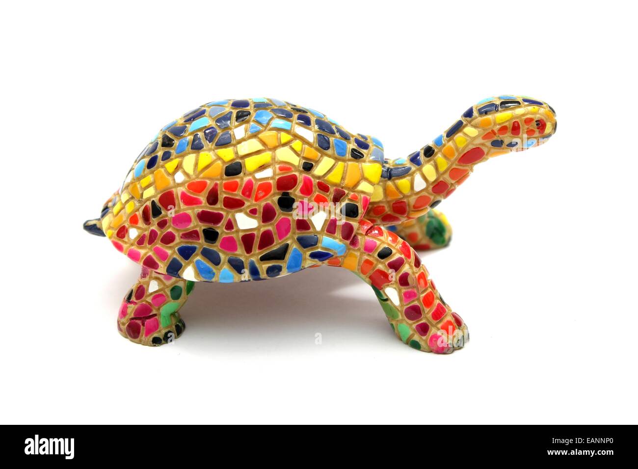 Stile Gaudì turtle figurina Foto Stock