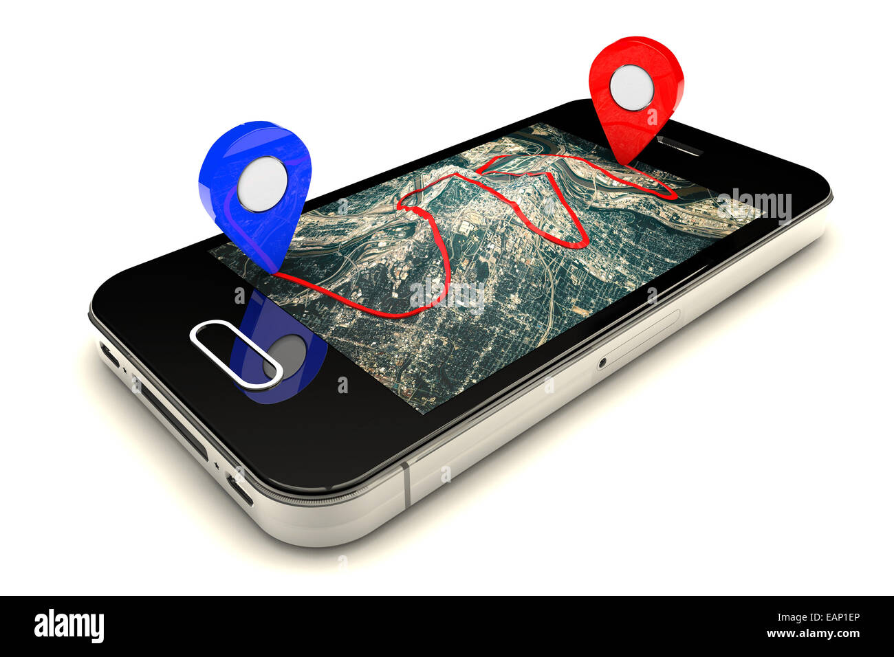Mobile GPS navigazione,viaggi e turismo concept Foto Stock