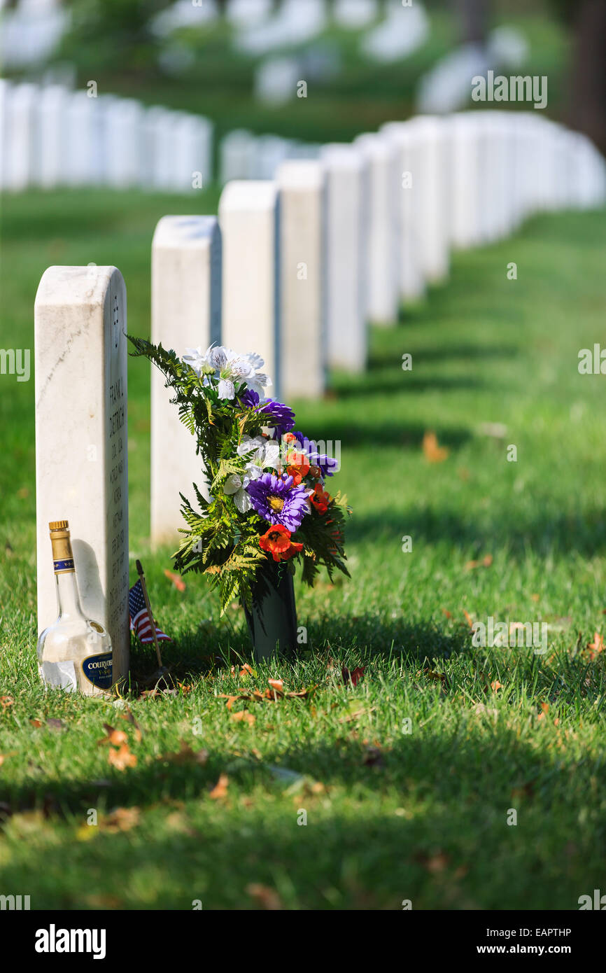Al Cimitero Nazionale di Arlington, Virginia, Stati Uniti d'America Foto Stock