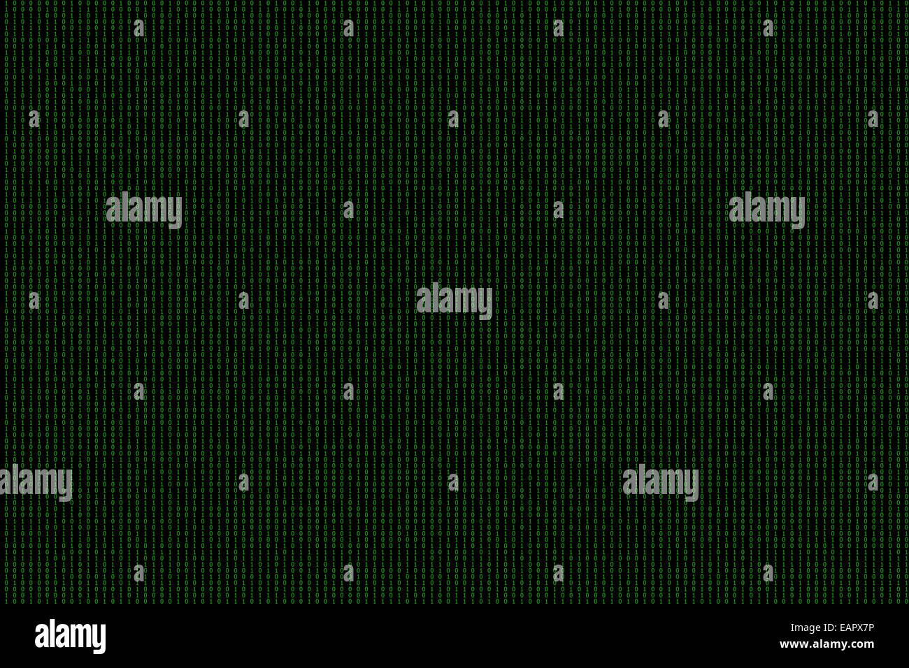 Calcolatore binario codice verde dello sfondo. Foto Stock