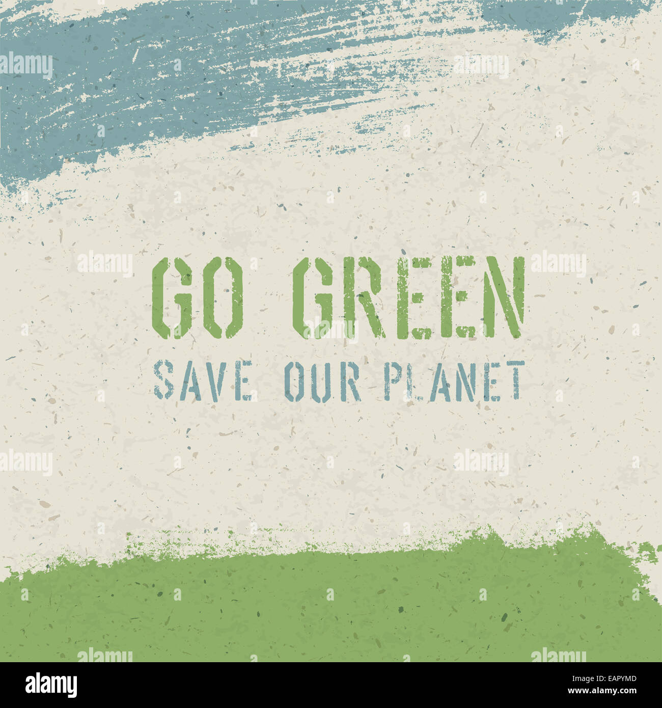 Go green concept. Vettore Foto Stock