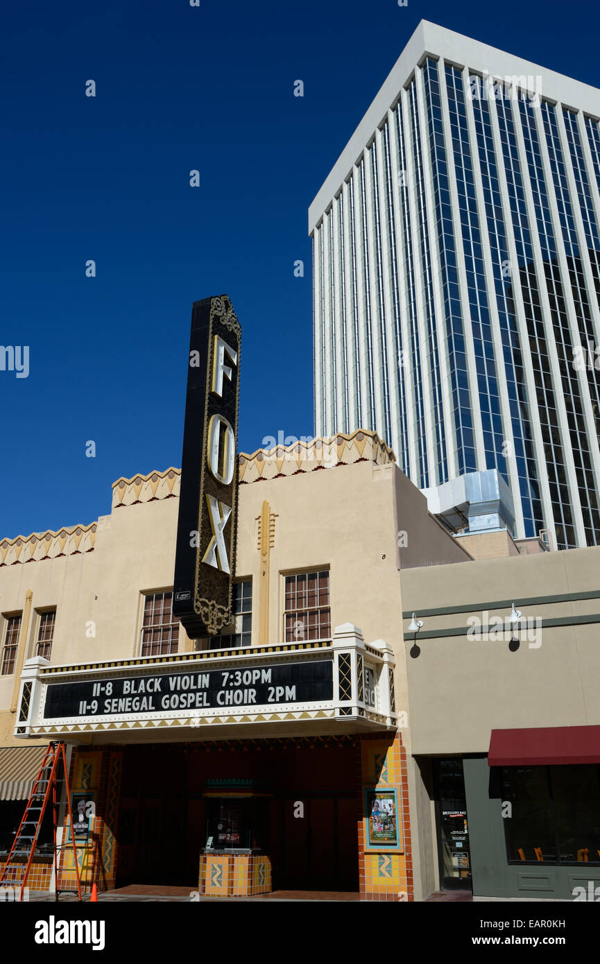 Il historix Fox Theatre nel vecchio centro cittadino di Tucson, Tucson AZ Foto Stock