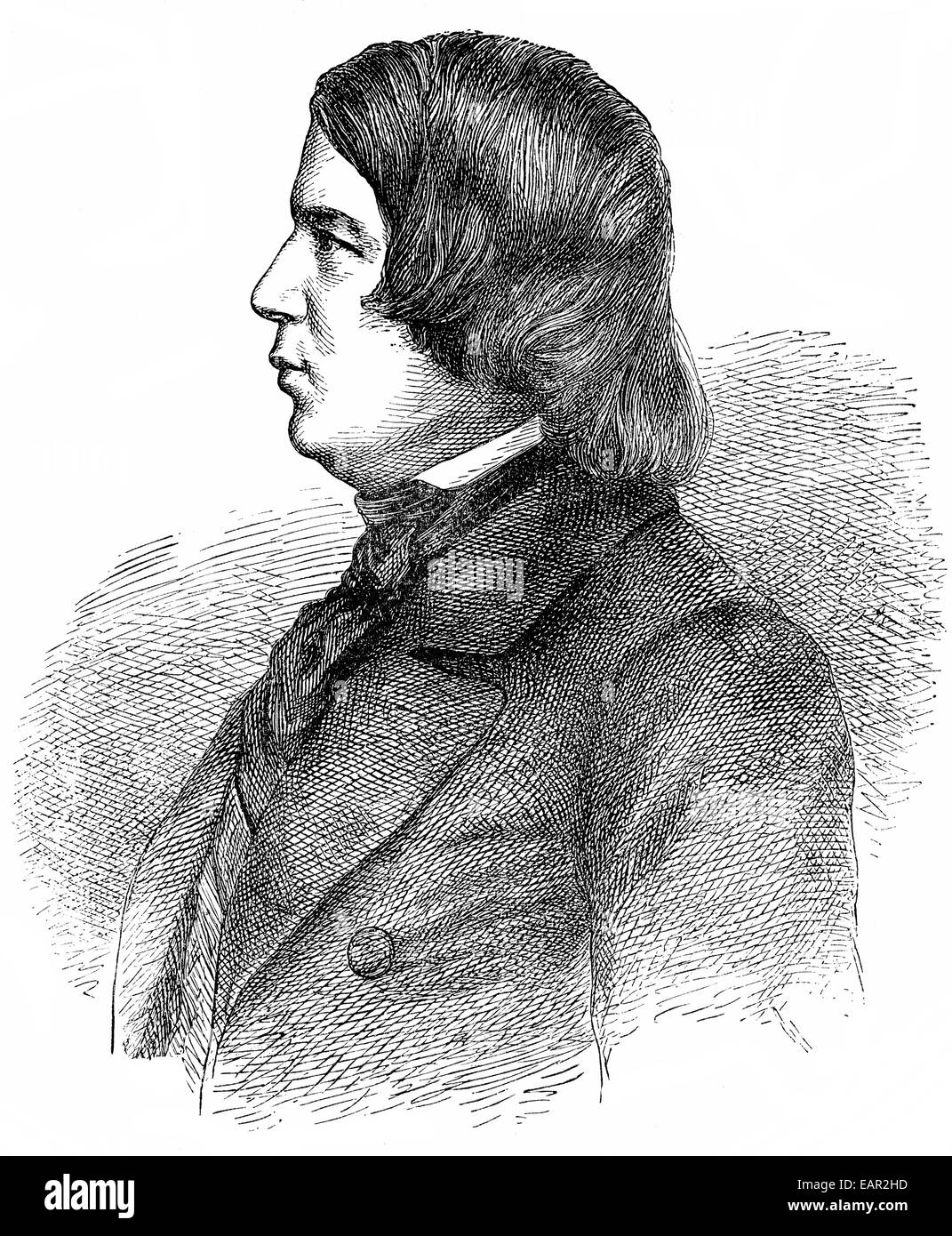 Robert Schumann, 1810 - 1856, un compositore tedesco e il pianista del romantico, Ritratto von Robert Schumann, 1810 - 1856, ein deut Foto Stock