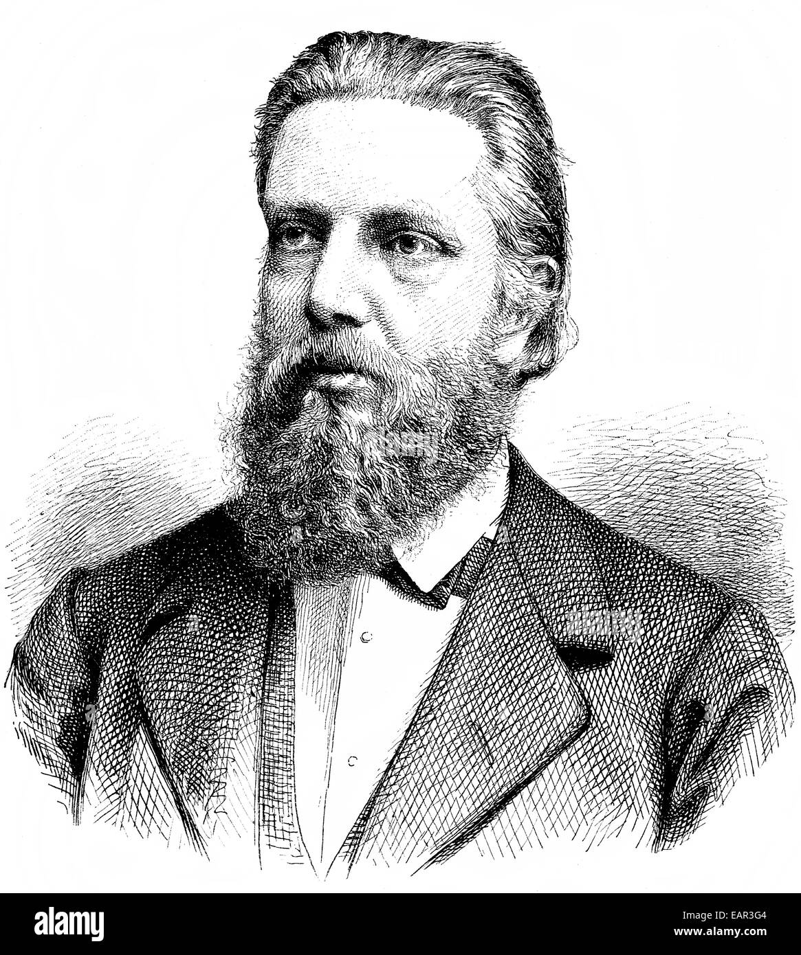 Bernhard E. Scholz, 1835 - 1916, un conduttore tedesco, compositore e insegnante di musica, Ritratto von Bernhard E. Scholz, 1835 - 1916, Foto Stock