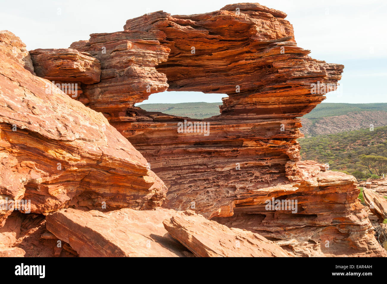 La natura della finestra, Kalbarri NP, WA, Australia Foto Stock