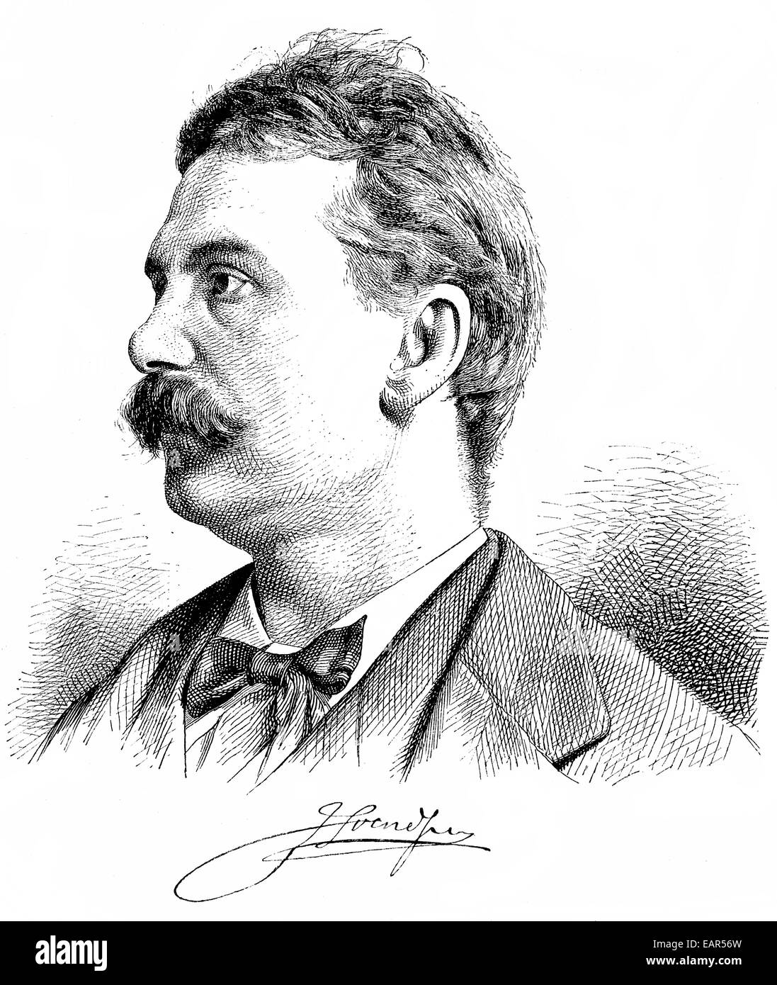 Johan Severin Svendsen, 1840-1911, compositore norvegese , Portrait von Johan Severin Svendsen, 1840 - 1911, ein norwegischer Kompo Foto Stock