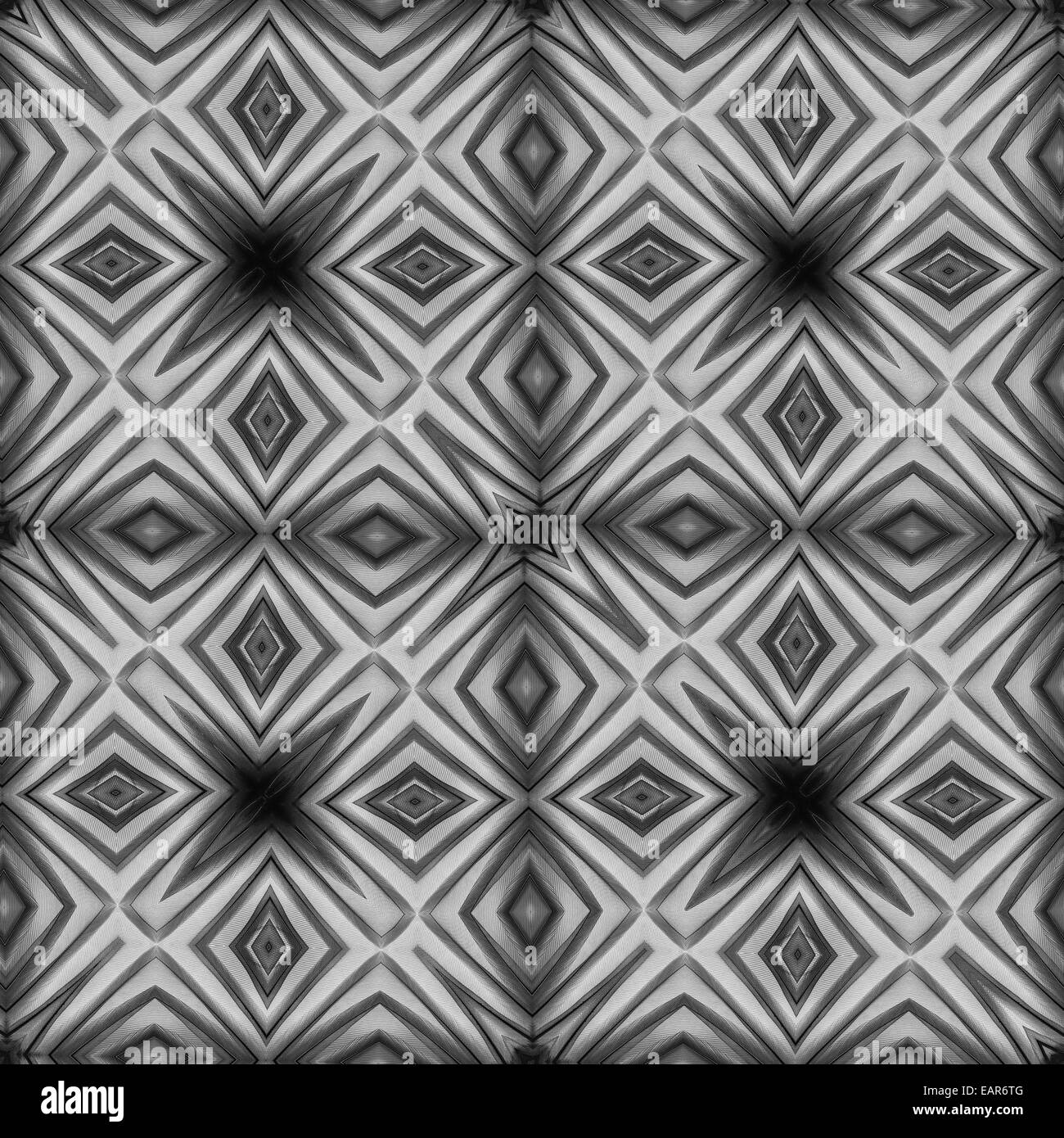 Seamless pattern astratti, in bianco e nero di texture in piuma. Foto Stock