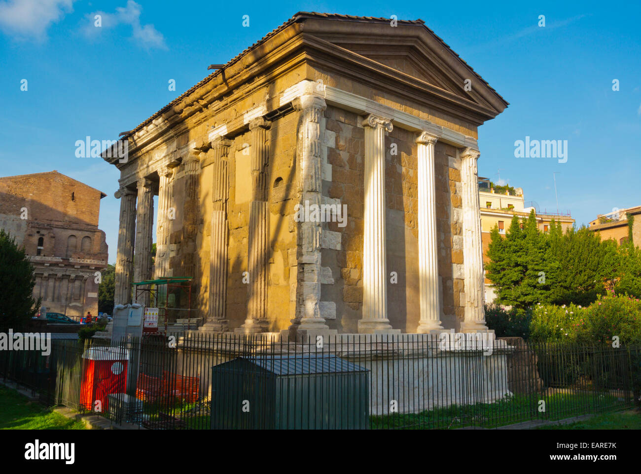 Tempio di portuno, il Tempio di Portunus, piazza Bocca della Verità, Roma, Italia Foto Stock