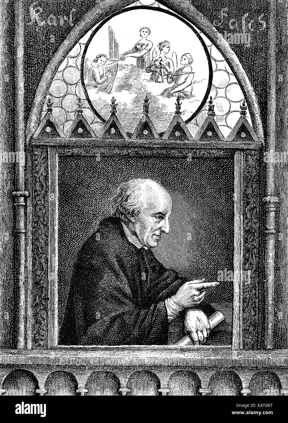 Carl Friedrich Fasch Cristiana, 1736 - 1800, un musicista tedesco, compositore, insegnante di musica e direttore del coro , Portrait von Carl F Foto Stock