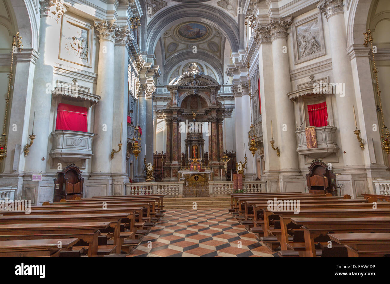 Venezia, Italia - 13 Marzo 2014: la chiesa di Santa Maria del Rosario (Chiesa dei Gesuati). Foto Stock