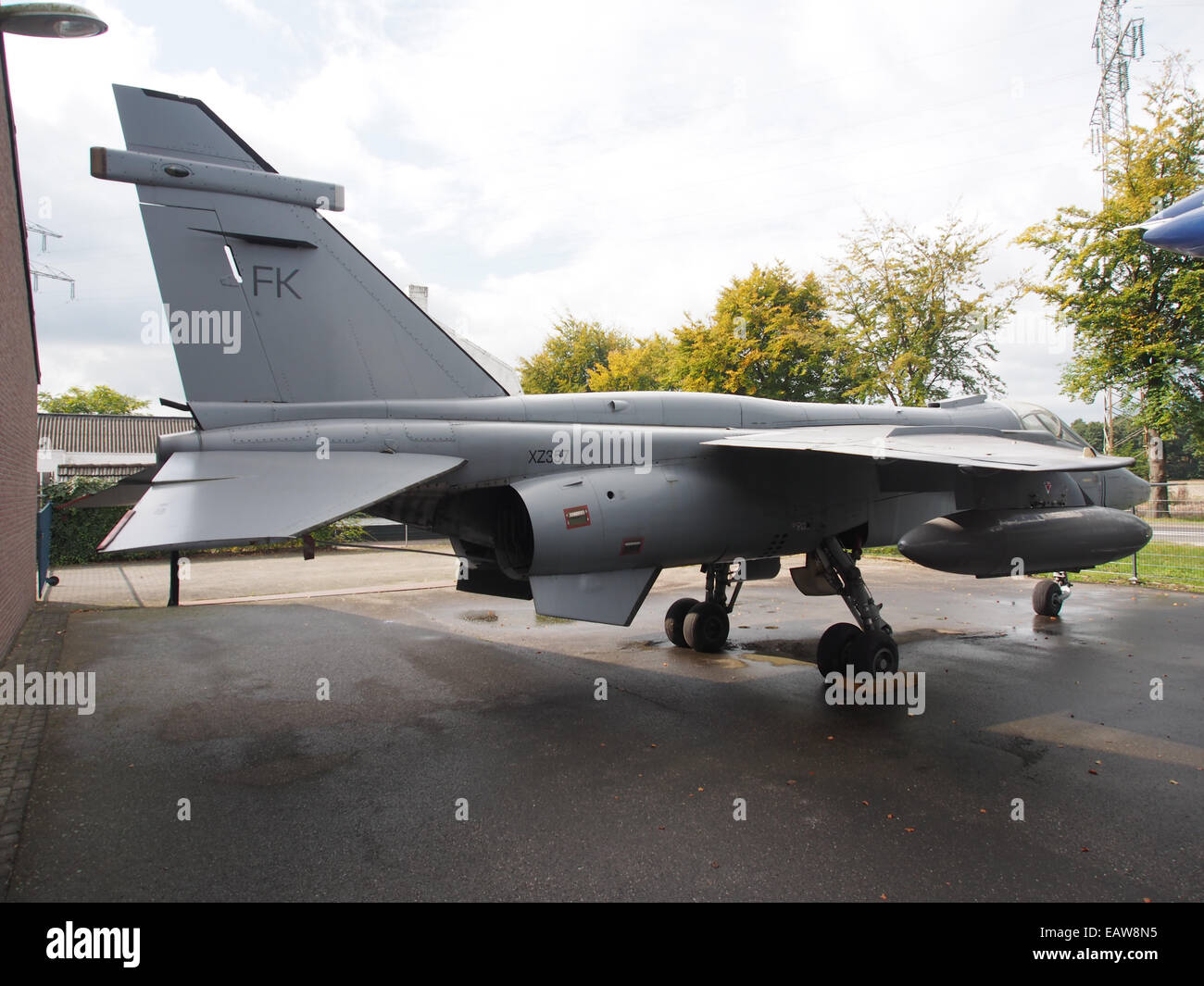 SEPECAT Jaguar XZ357 fa parte della collezione Piet Smits di Baarlo, Paesi Bassi. Il Jaguar è un aereo a reazione di progettazione franco-britannica utilizzato per attacchi al suolo e missioni di ricognizione. Foto Stock