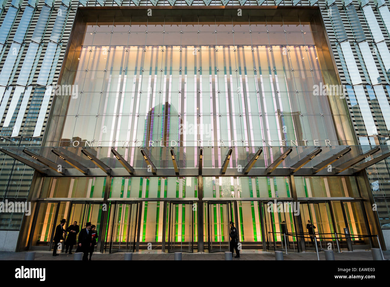 New York, NY 20 Novembre 2014 - Ingresso al One World Trade Center (Freedom Tower) Foto Stock