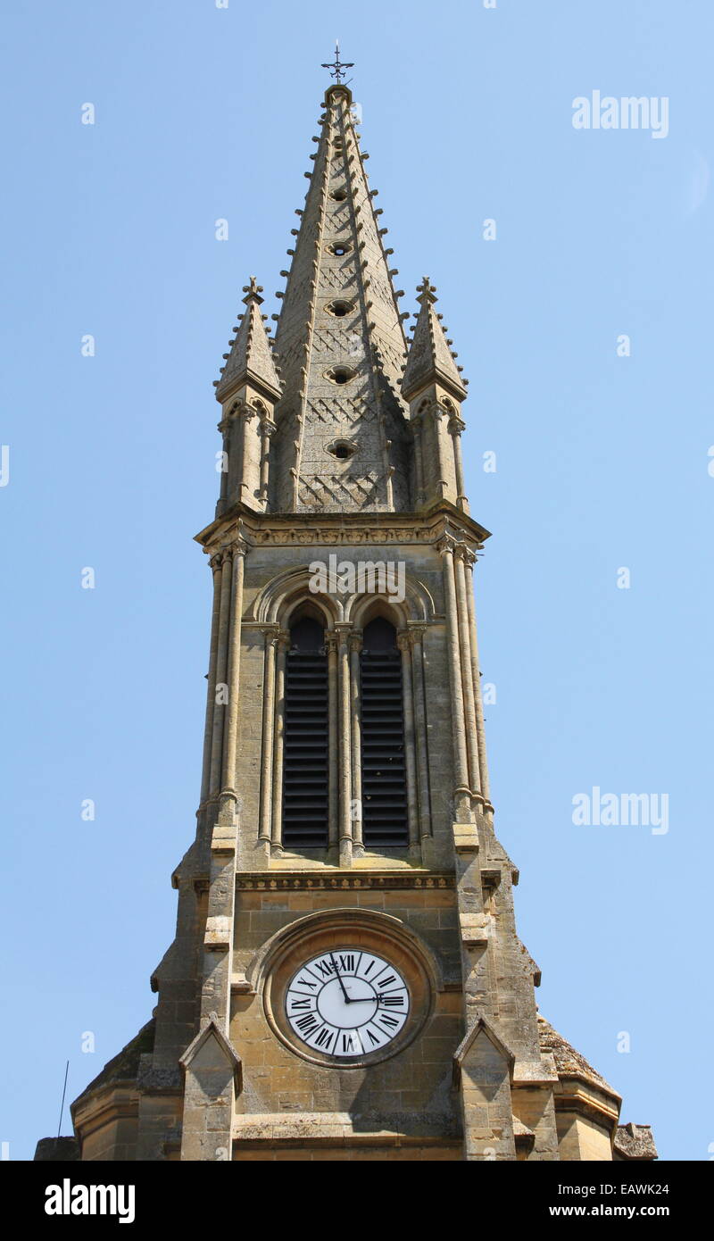 Torre del Tempio Protestante da 1893 a Sedan. Francia Foto Stock