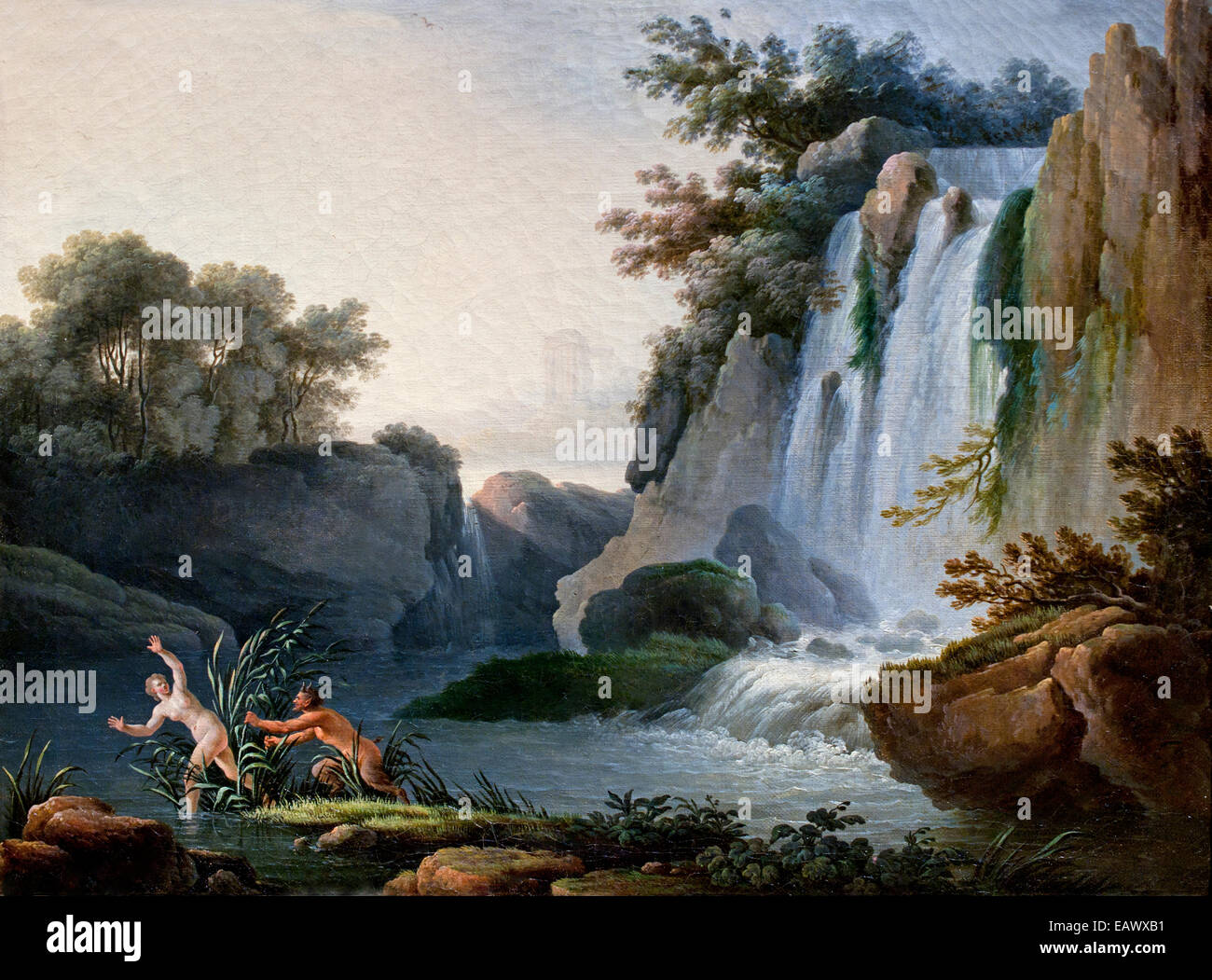 Panoramica e Syrinx ( Mitologia Greca ) Jean Henry - Henry D'Arles 1734 - 1784 Francia - Francese Foto Stock