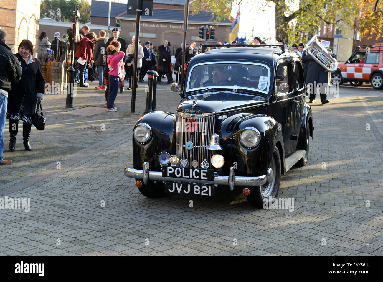 1952 Prefetto Ford auto della polizia e condotto di proprietà di Brian Bedford Foto Stock