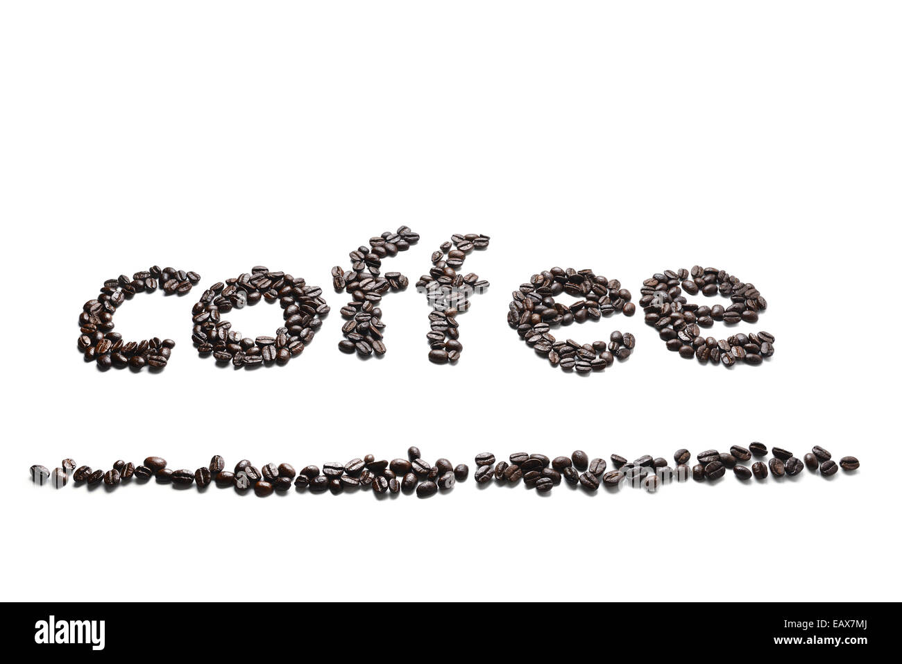 Caffè Verbo fatto di chicchi di caffè Foto Stock